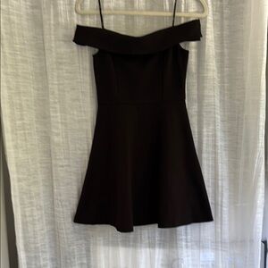 Lulu’s Black Off The Shoulder Skater Mini Dress